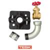 Tesk Surface Kit with Split Base Plate 50mm (brass gate valve, M/F elbow, galvanised nipple) - TESK_SKS_50mm picture