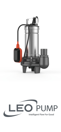 Leo LSWm100CA / 0.75KW 230V S/S Submersible Sewage Pump And Motor With Cutting Blade image 1