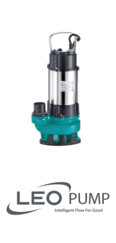 Leo XSP18-12-075S / 0.75KW 230V Submersible Sewage Pump And Motor image 1